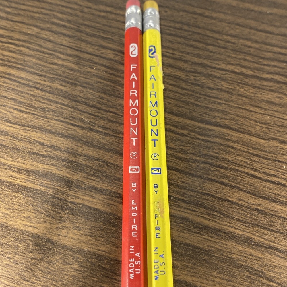 Unsharpened! Empire No 2 Fairmount Pencil Lot Vintage Blue Red Drawing Artist